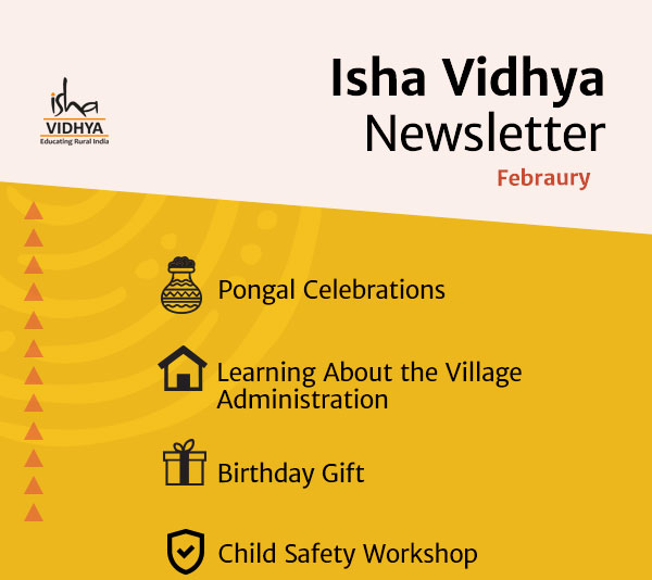 Isha Vidhya Newsletter - Febraury